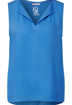 Street One Blusen*Klappkragen Blusentop blue bay