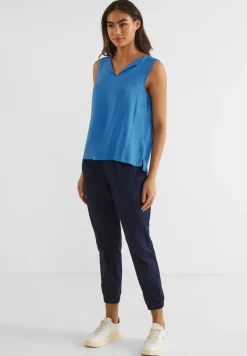 Street One Blusen*Klappkragen Blusentop blue bay
