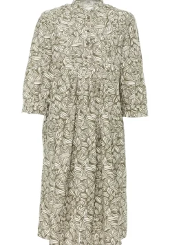 Camel Active Kleider*Kleid mit Allover-Print aus Baumwolle aop leaf print