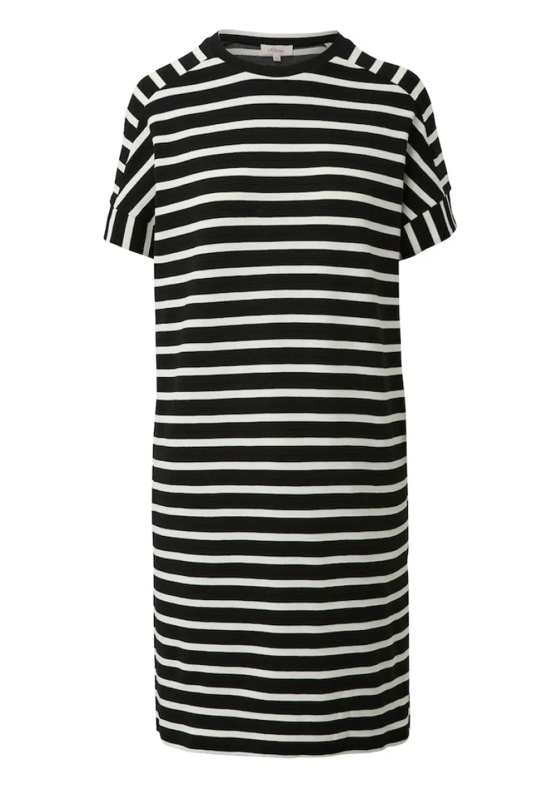 s.Oliver Kleider*Kleid mit Ringelmuster Schwarz