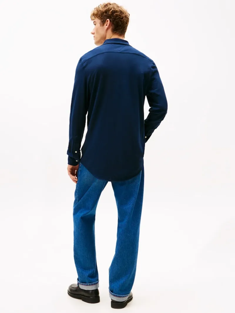 Tommy Hilfiger Pullover & Sweatshirts*KNIT PIQUE FEATHERWEIGHT SHIRT dark night navy