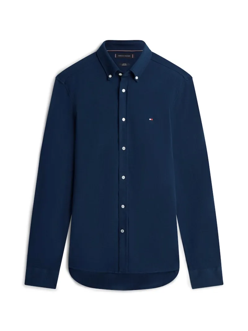 Tommy Hilfiger Pullover & Sweatshirts*KNIT PIQUE FEATHERWEIGHT SHIRT dark night navy