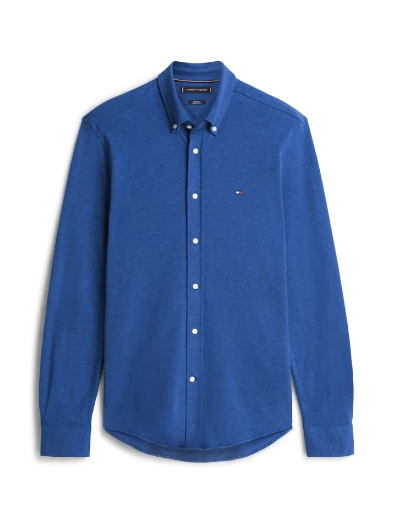 Tommy Hilfiger Pullover & Sweatshirts*KNIT PIQUE FEATHERWEIGHT SHIRT indigo heather