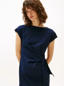 Tommy Hilfiger Kleider*KNOT BOAT-NK MIDI DRESS SS dark night navy