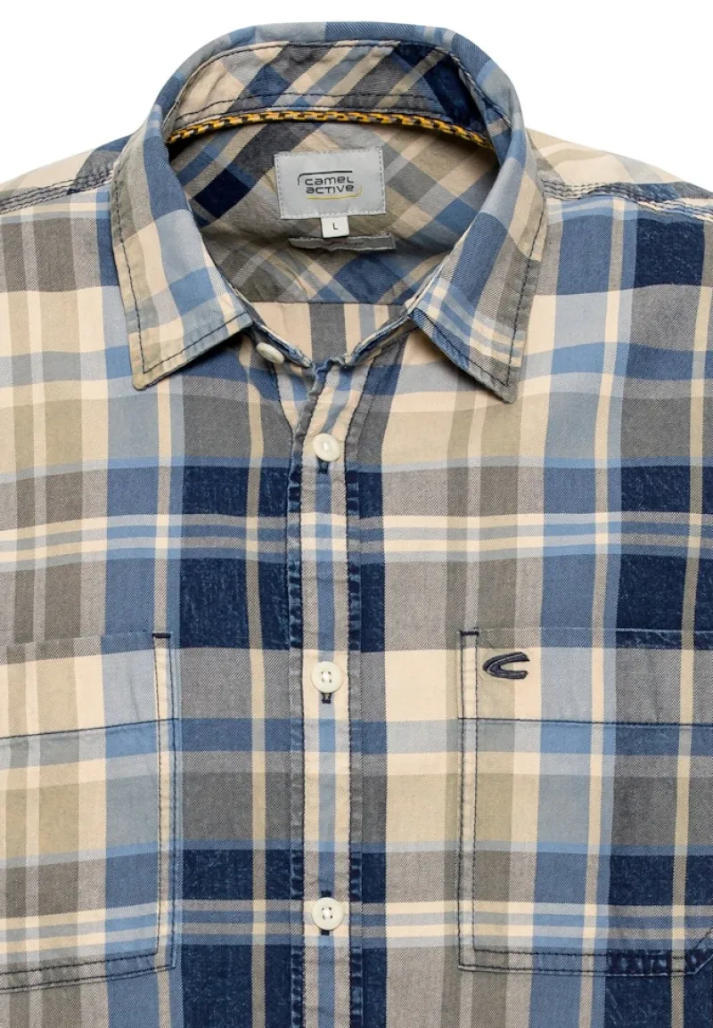 Camel Active Hemden|Big Boys*Kurzarm Hemd aus reiner Baumwolle night blue