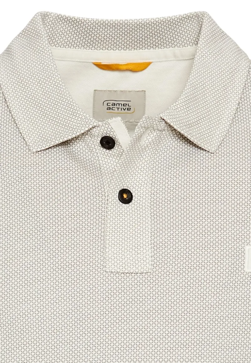 Camel Active Shirts|Big Boys*Kurzarm Poloshirt aus reiner Baumwolle ecru