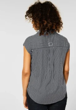 Street One Blusen*Kurzarmbluse im Streifenmix grand blue