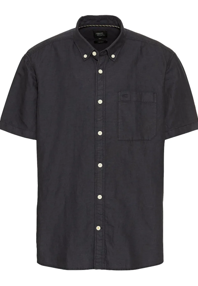 Camel Active Hemden|Big Boys*Kurzarmhemd aus einem Baumwoll-Leinenmix Dark Navy