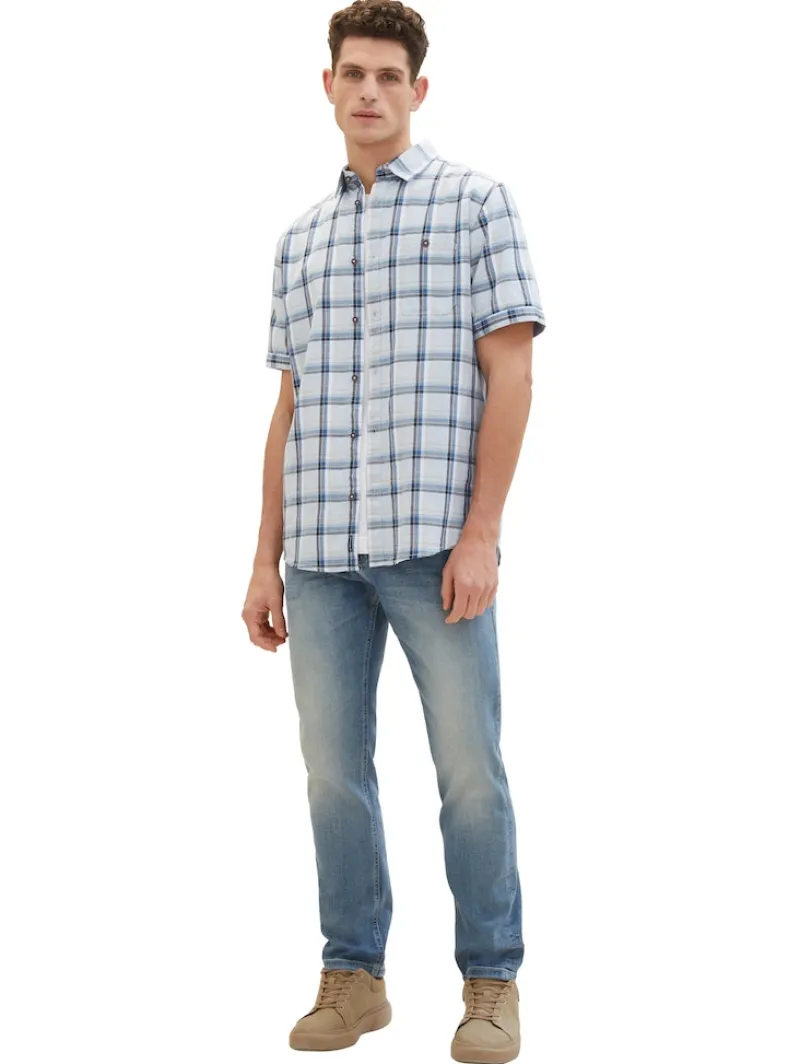 Tom Tailor Hemden|Big Boys*Kurzarmhemd mit Karomuster light blue multicolor check