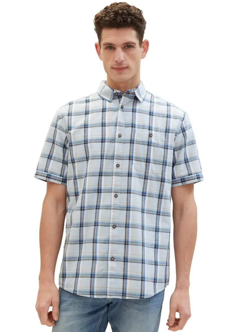Tom Tailor Hemden|Big Boys*Kurzarmhemd mit Karomuster light blue multicolor check