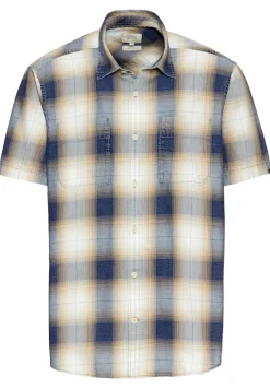 Camel Active Hemden|Big Boys*Kurzarmhemd mit Karomuster Dark Navy