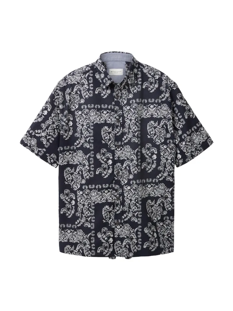 Tom Tailor Hemden|Big Boys*Kurzarmhemd mit Paisleyprint navy big paisley design