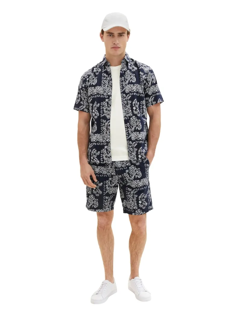 Tom Tailor Hemden|Big Boys*Kurzarmhemd mit Paisleyprint navy big paisley design