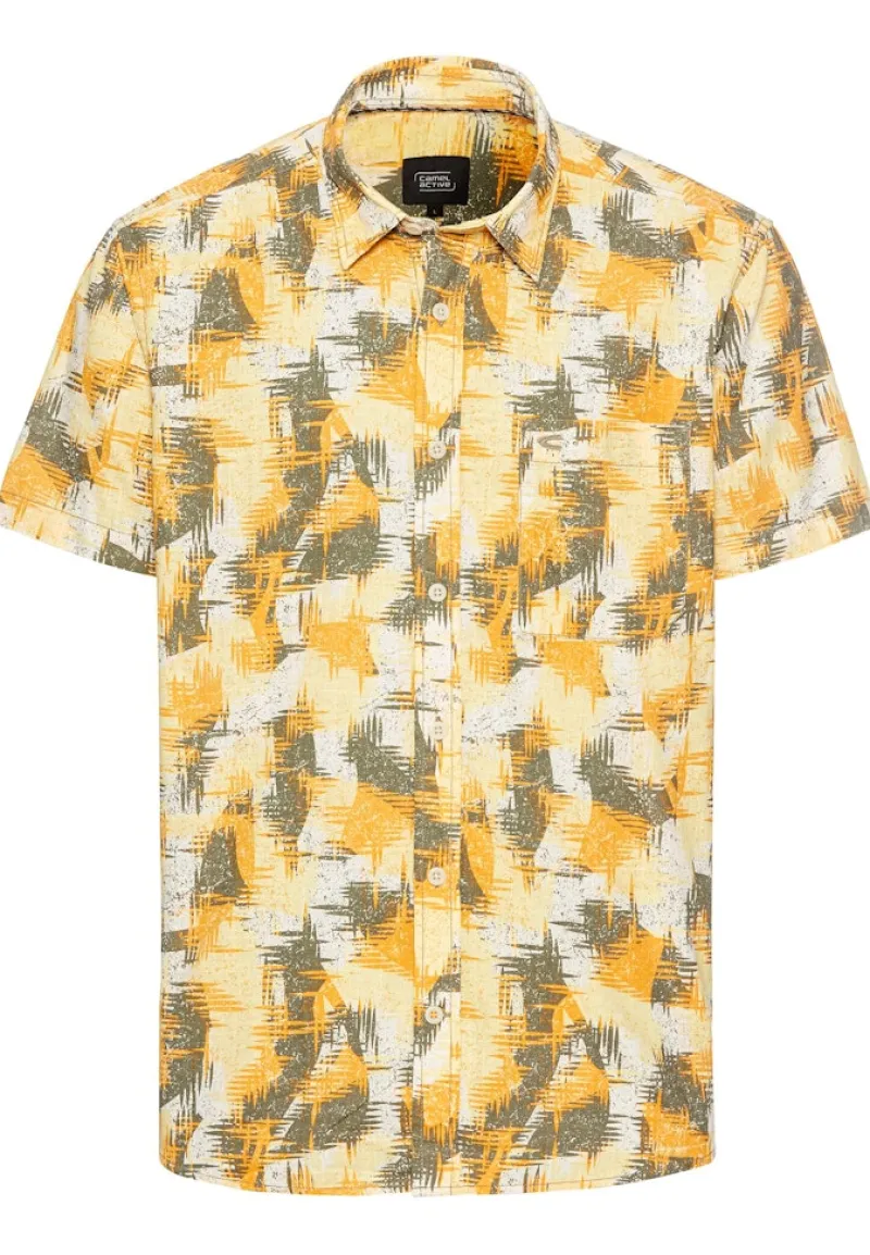 Camel Active Hemden|Big Boys*Kurzarmhemd mit Strukturmuster dusty citron