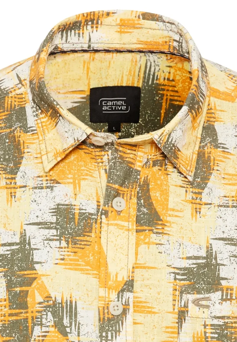 Camel Active Hemden|Big Boys*Kurzarmhemd mit Strukturmuster dusty citron