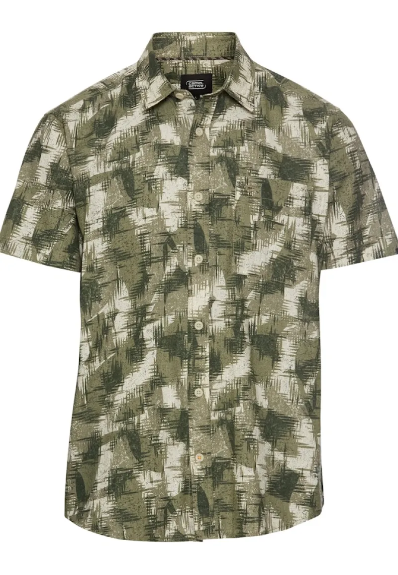 Camel Active Hemden|Big Boys*Kurzarmhemd mit Strukturmuster dusty khaki