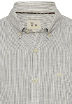 Camel Active Hemden|Big Boys*Kurzarmhemd mit Strukturmuster ecru