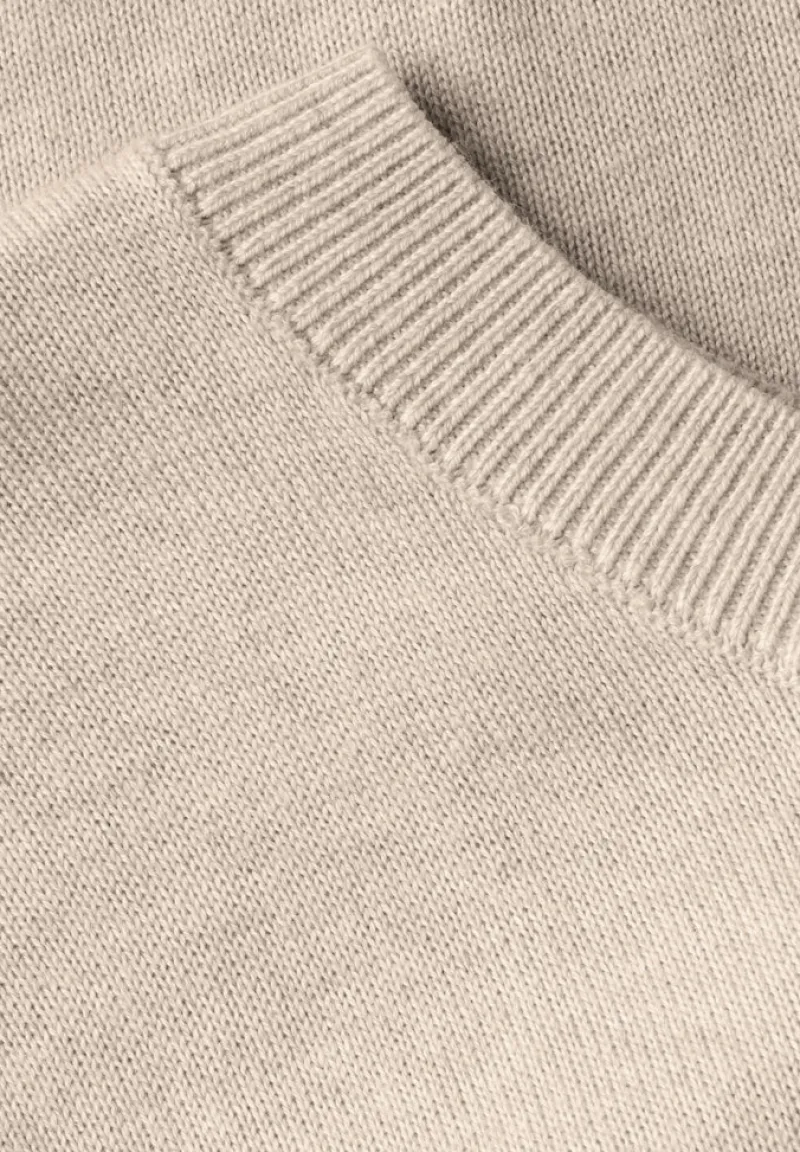 Street One Pullover & Sweatshirts*Kurzarmpullover sheer beige mel.