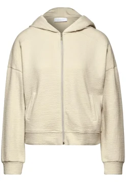 STREET ONE STUDIO Pullover & Sweatshirts*Kurze Sweatjacke almond white