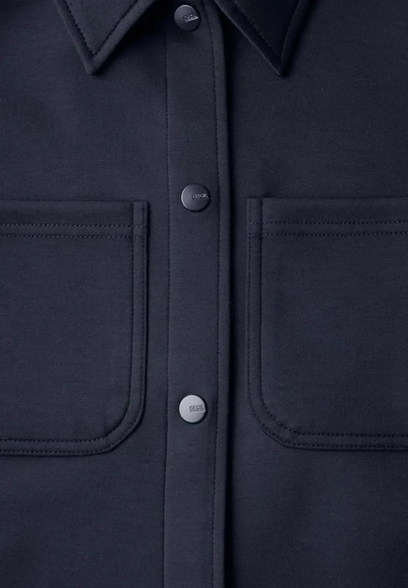 Cecil Pullover & Sweatshirts*Kurze Sweatjacke universal blue