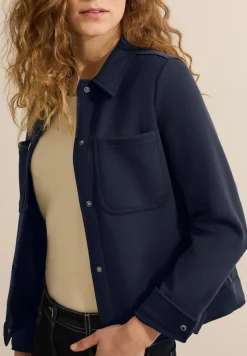 Cecil Pullover & Sweatshirts*Kurze Sweatjacke universal blue