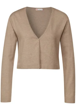 Street One Pullover & Sweatshirts*Kurzer Cardigan bleached sand melange