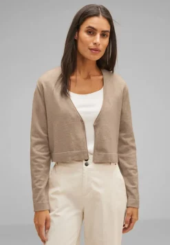 Street One Pullover & Sweatshirts*Kurzer Cardigan bleached sand melange