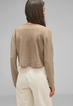 Street One Pullover & Sweatshirts*Kurzer Cardigan bleached sand melange