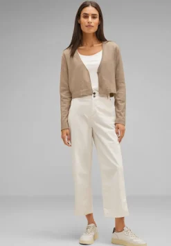 Street One Pullover & Sweatshirts*Kurzer Cardigan bleached sand melange