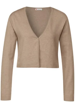 Street One Pullover & Sweatshirts*Kurzer Cardigan bleached sand melange