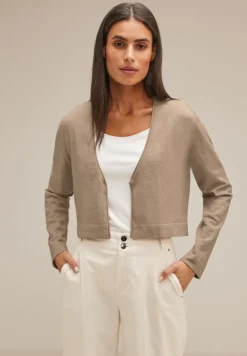 Street One Pullover & Sweatshirts*Kurzer Cardigan bleached sand melange