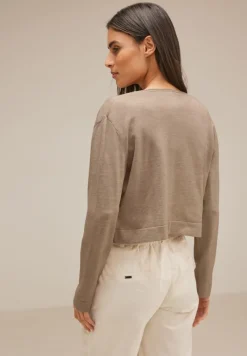 Street One Pullover & Sweatshirts*Kurzer Cardigan bleached sand melange
