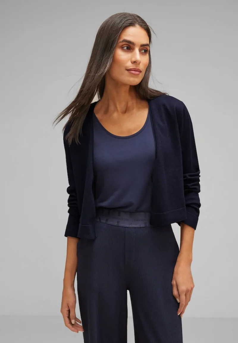 Street One Pullover & Sweatshirts*Kurzer Cardigan deep blue
