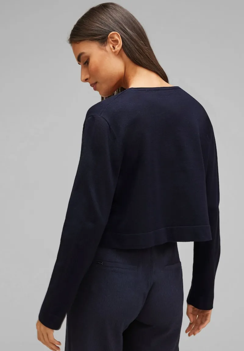 Street One Pullover & Sweatshirts*Kurzer Cardigan deep blue