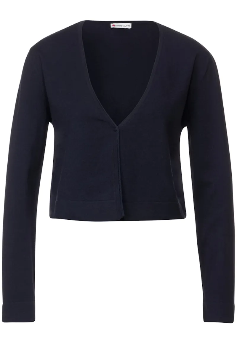 Street One Pullover & Sweatshirts*Kurzer Cardigan deep blue