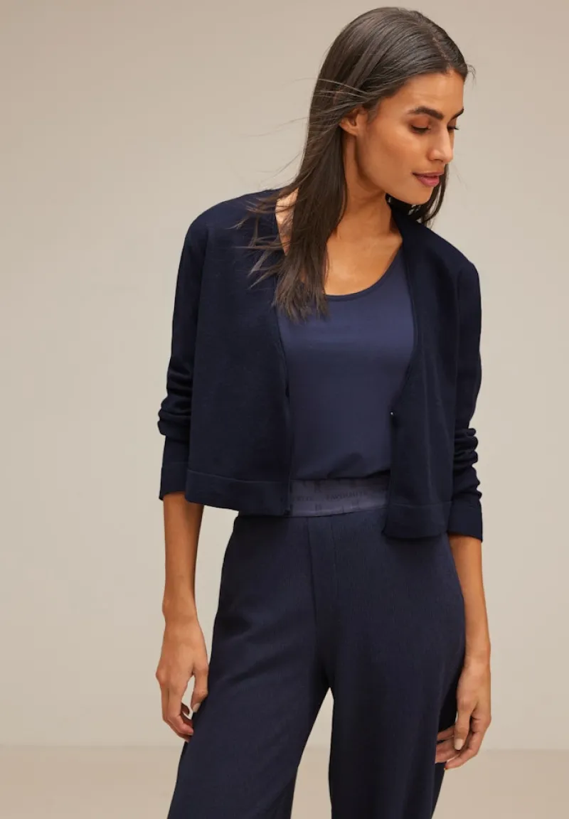 Street One Pullover & Sweatshirts*Kurzer Cardigan deep blue