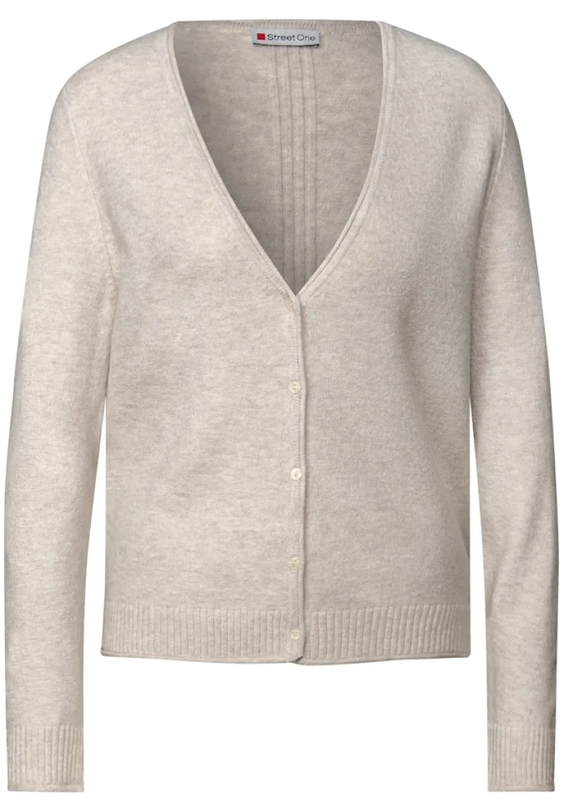 Street One Pullover & Sweatshirts*Kurzer Cardigan tusk cream mel.