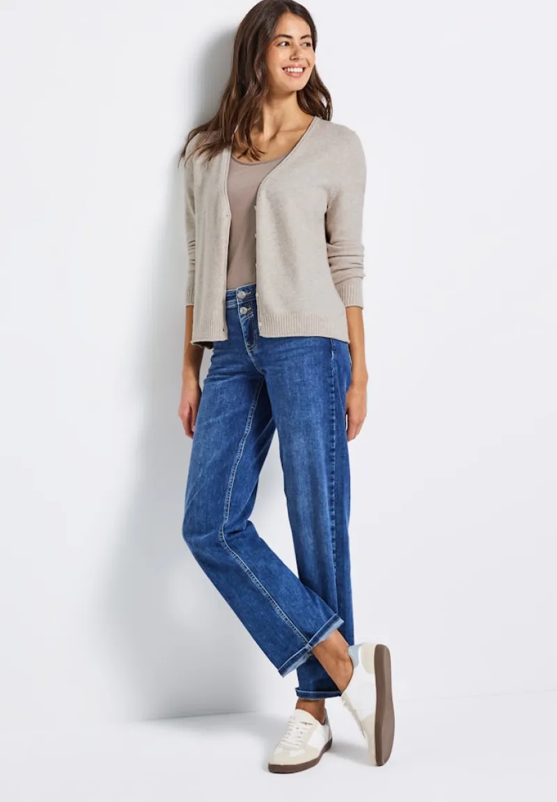 Street One Pullover & Sweatshirts*Kurzer Cardigan tusk cream mel.