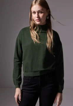 STREET ONE STUDIO Pullover & Sweatshirts*Kurzer Strickpullover oil green
