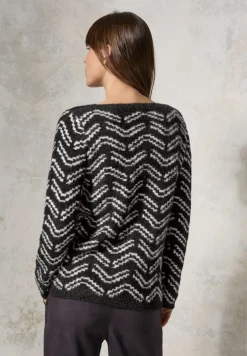 Cecil Pullover & Sweatshirts*Kuscheliger Jaquard Pullover Black