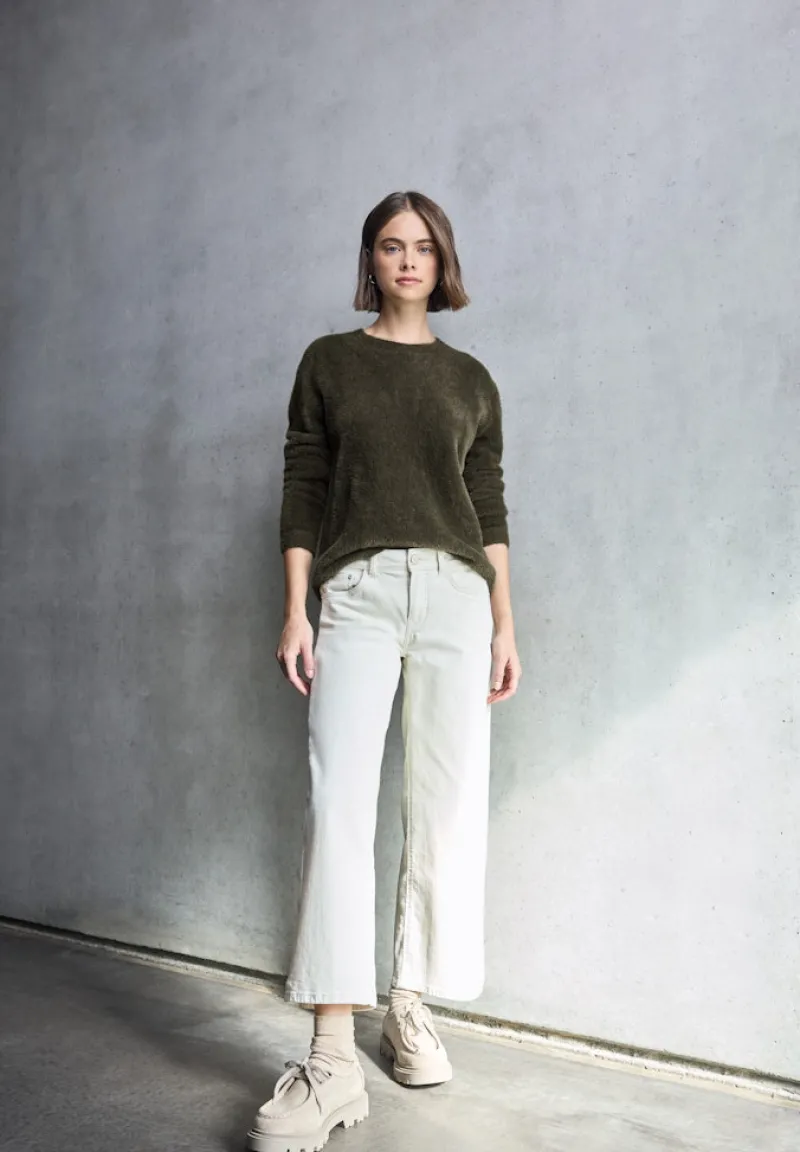 STREET ONE STUDIO Pullover & Sweatshirts*Kuscheliger Rundhalspullover hollow green