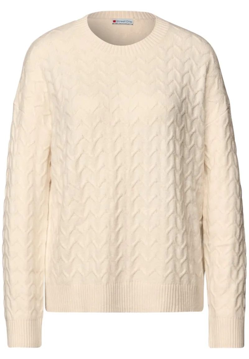 Street One Pullover & Sweatshirts*Kuscheliger Strukturpullover soft beige