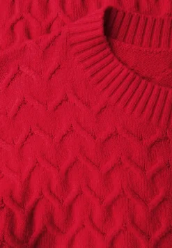 Street One Pullover & Sweatshirts*Kuscheliger Strukturpullover Racing Red