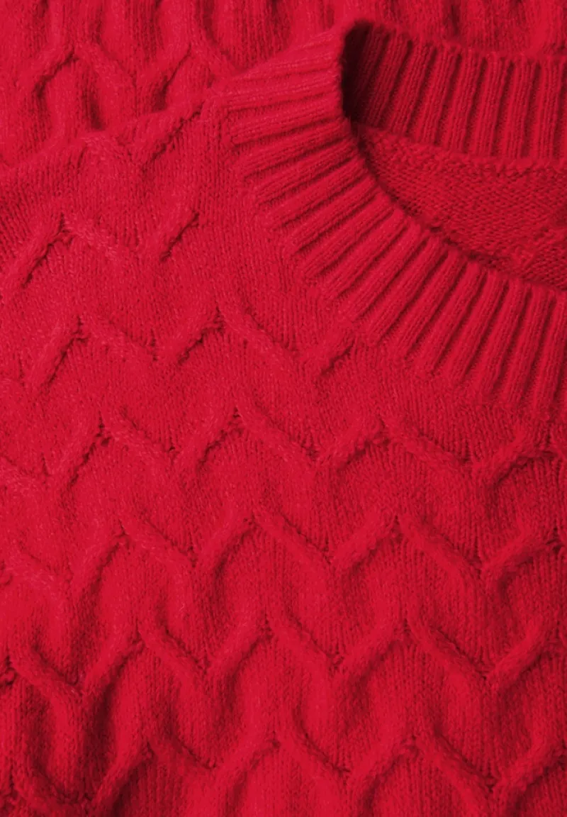 Street One Pullover & Sweatshirts*Kuscheliger Strukturpullover Racing Red