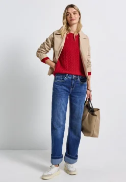 Street One Pullover & Sweatshirts*Kuscheliger Strukturpullover Racing Red