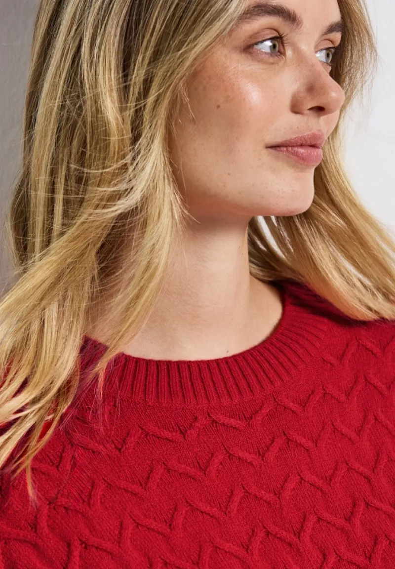 Street One Pullover & Sweatshirts*Kuscheliger Strukturpullover Racing Red