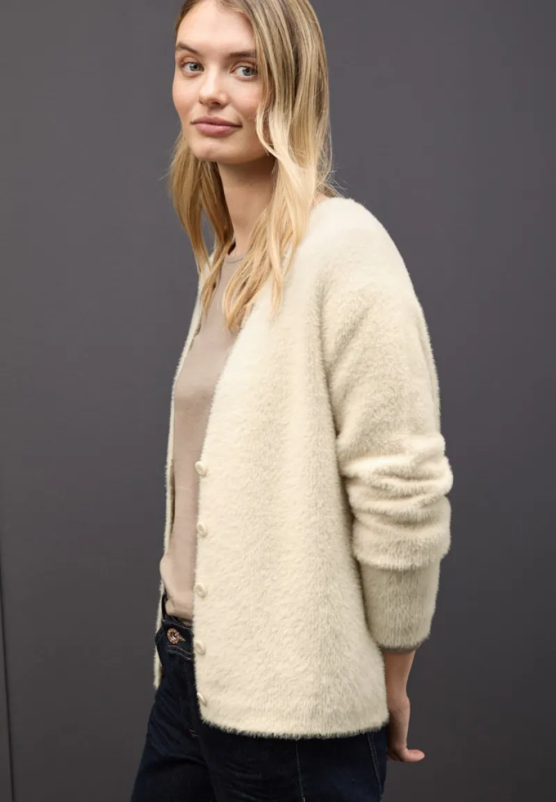 Street One Pullover & Sweatshirts*Kuscheliger V-Neck Cardigan soft beige