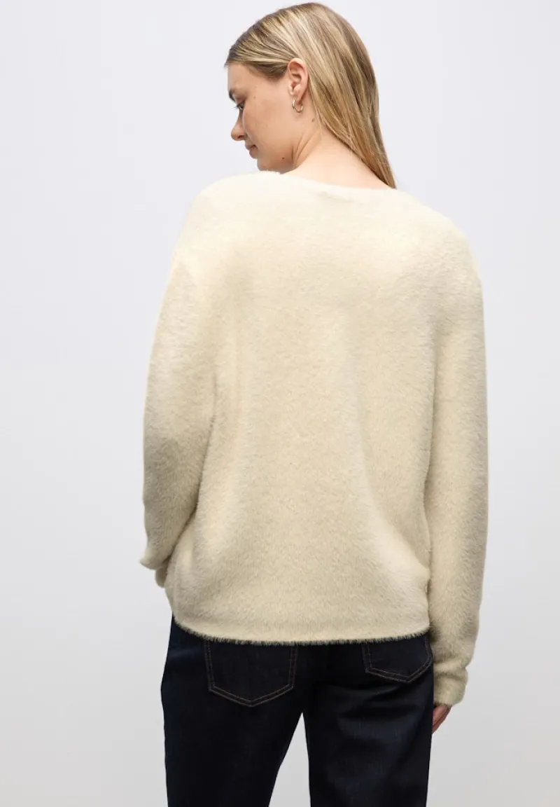 Street One Pullover & Sweatshirts*Kuscheliger V-Neck Cardigan soft beige