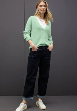 Street One Pullover & Sweatshirts*Kuscheliger V-Neck Cardigan serene green
