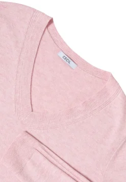 Cecil Pullover & Sweatshirts*Kuscheliger V-Neck Pullover blossom glow melange